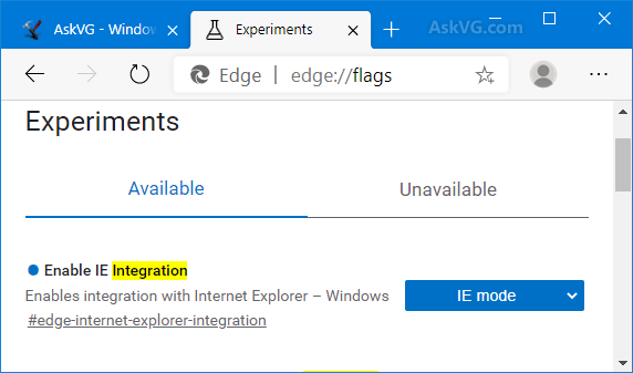 What are the Internet Explorer flags and what are they for? Internet explorer flags